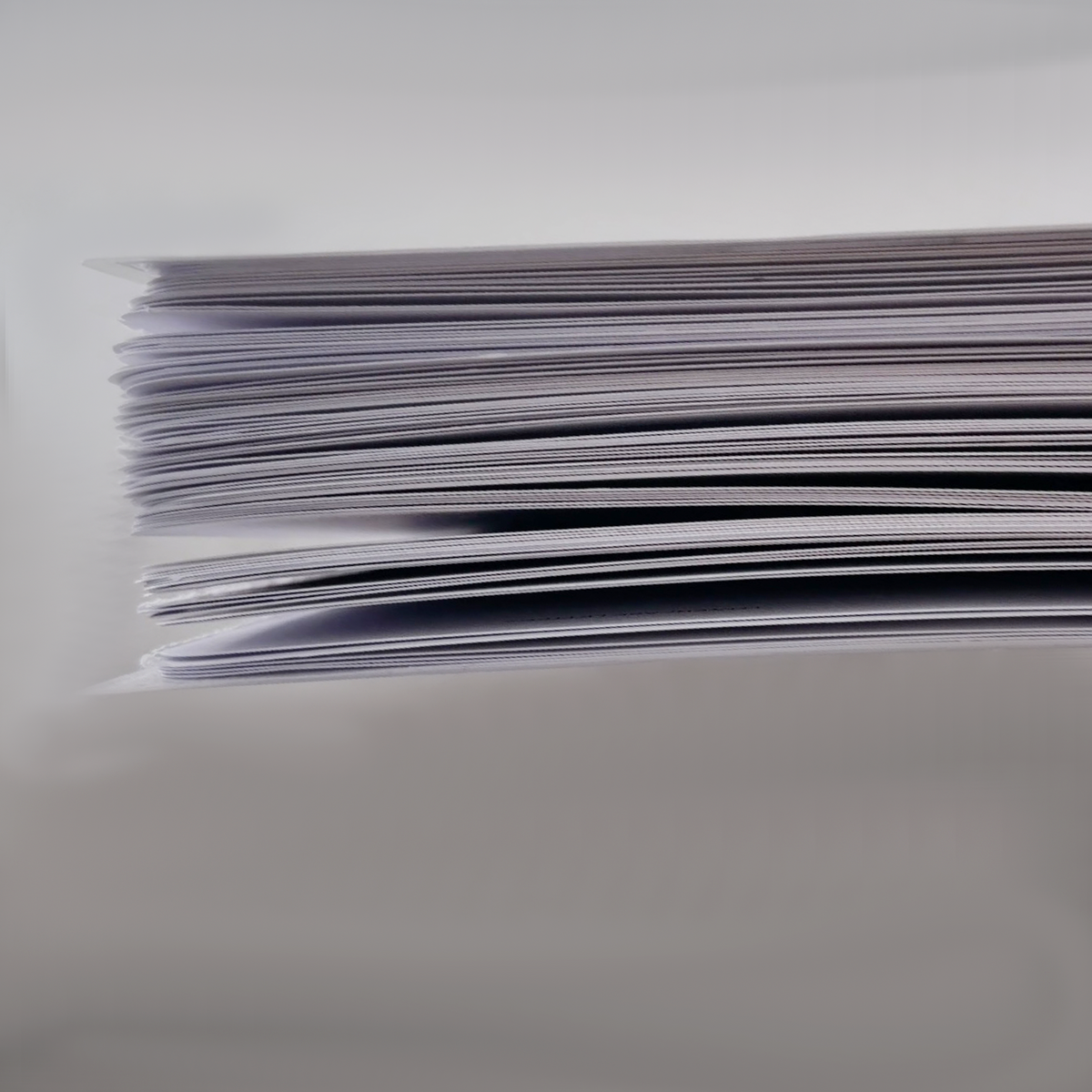 Side view showing the thickness of the printed Copperplate workbook and its paper pages.