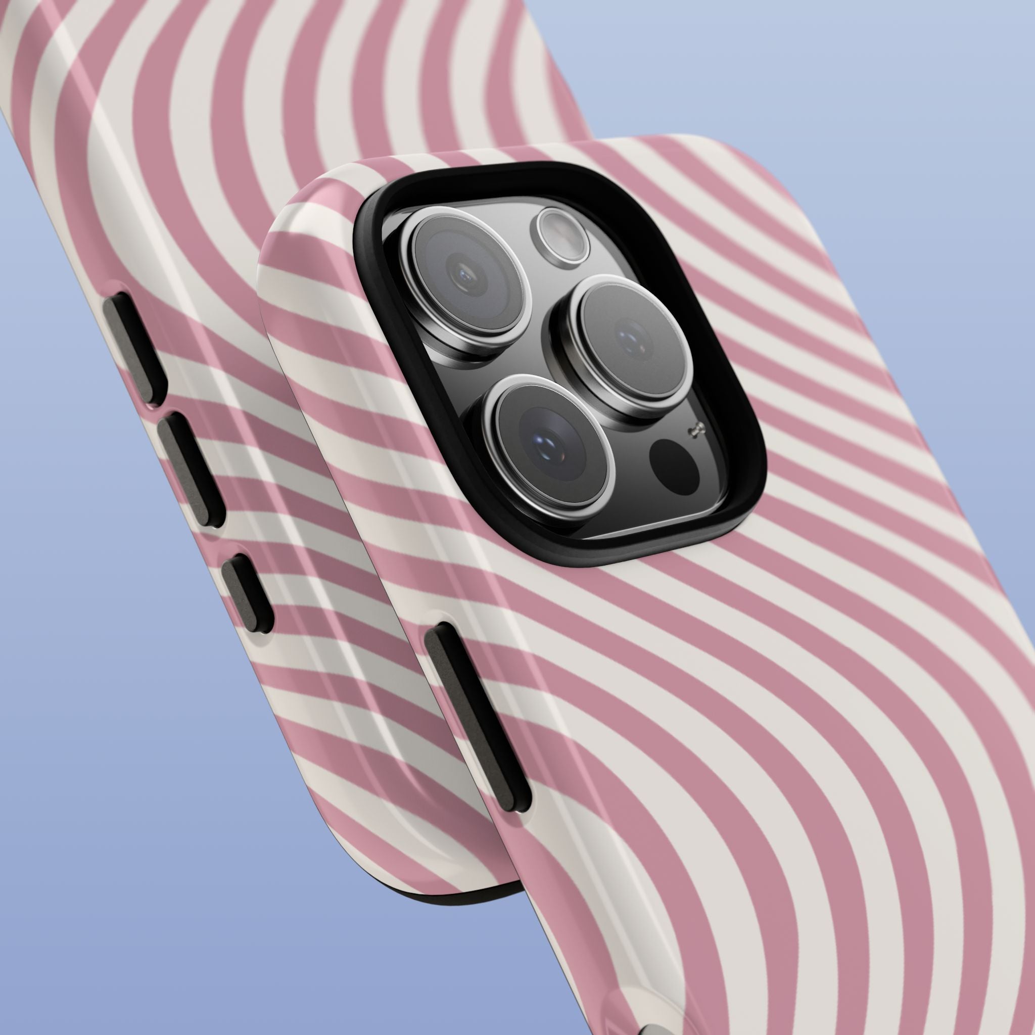 Wavy Lines - Glossy iPhone Case - Soft Pink - Abstract Minimal