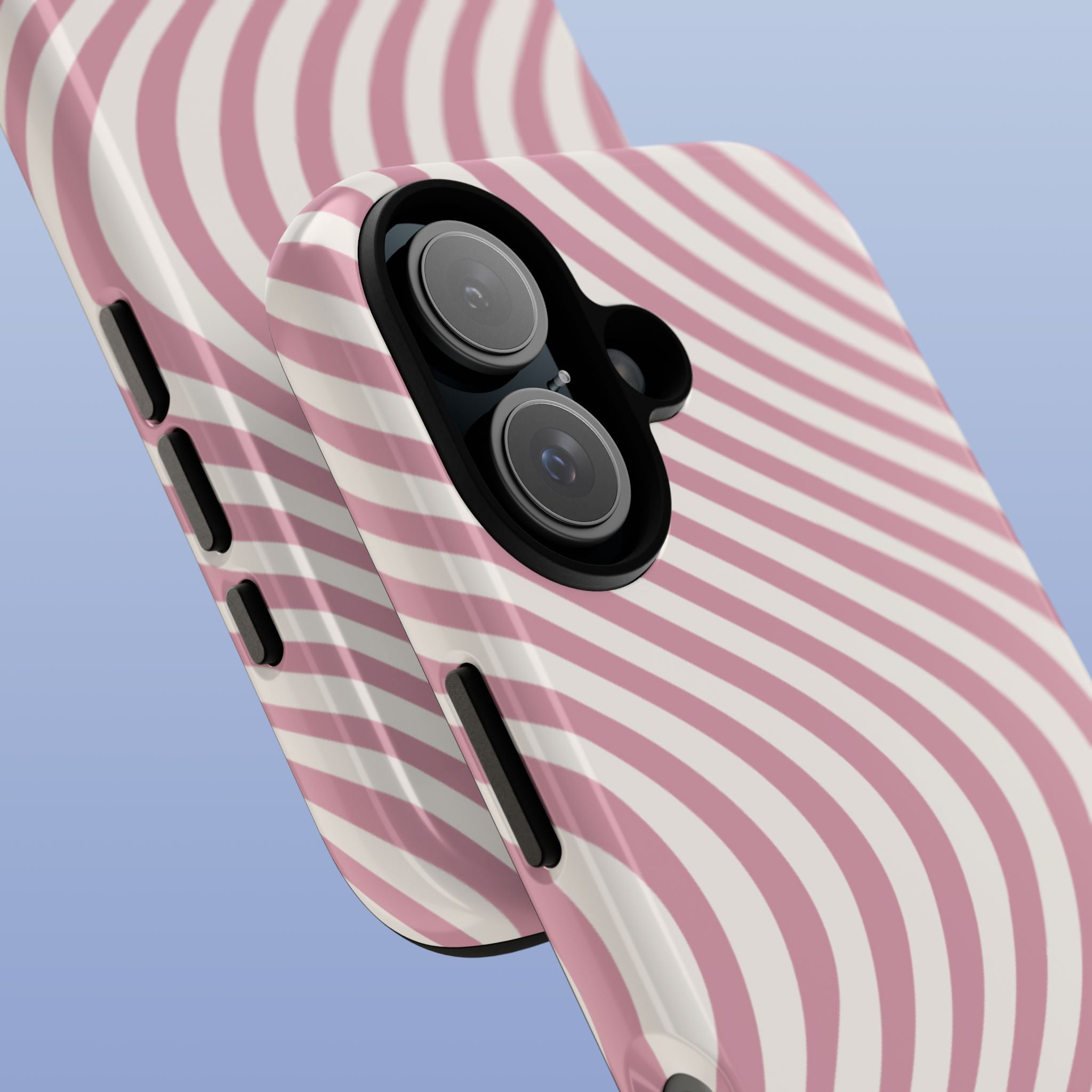 Wavy Lines - Glossy iPhone Case - Soft Pink - Abstract Minimal