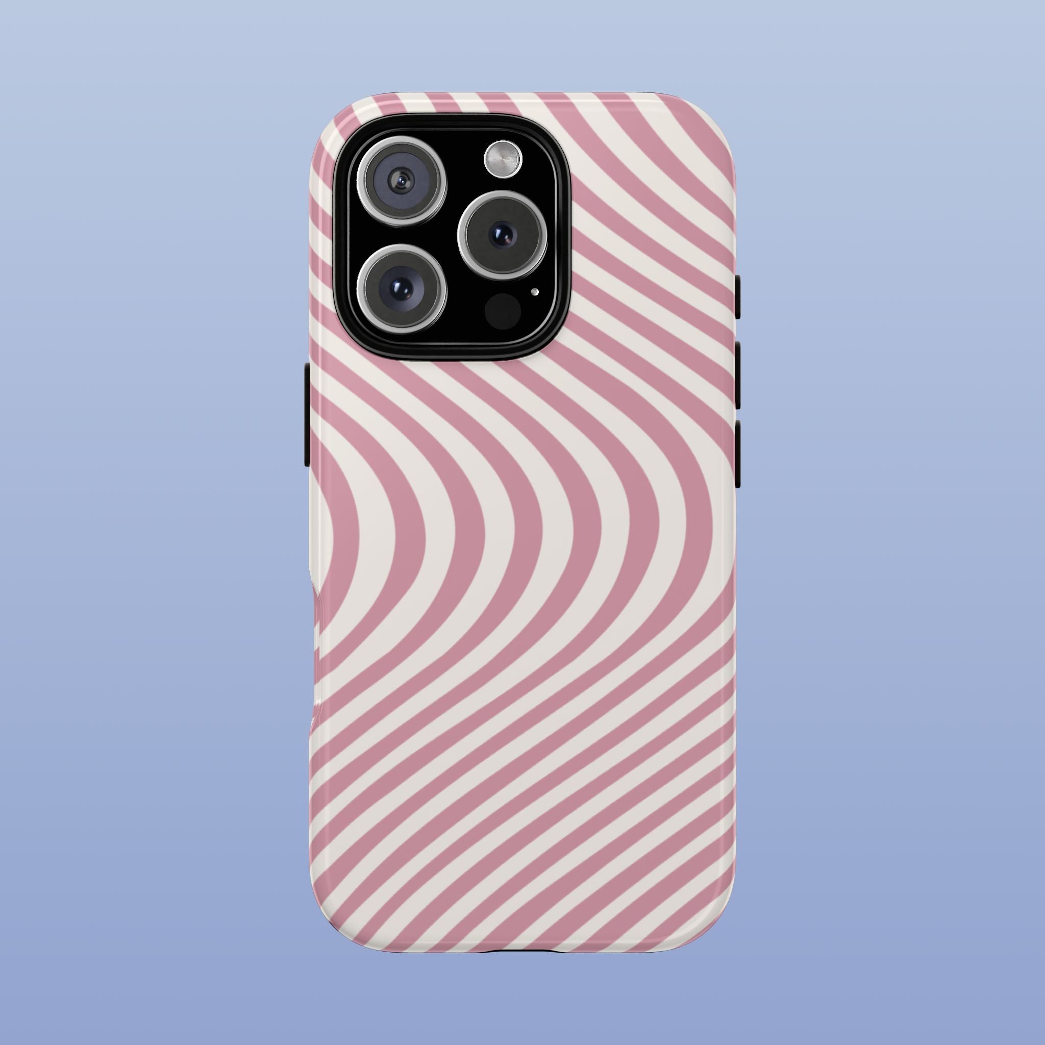 Wavy Lines - Glossy iPhone Case - Soft Pink - Abstract Minimal