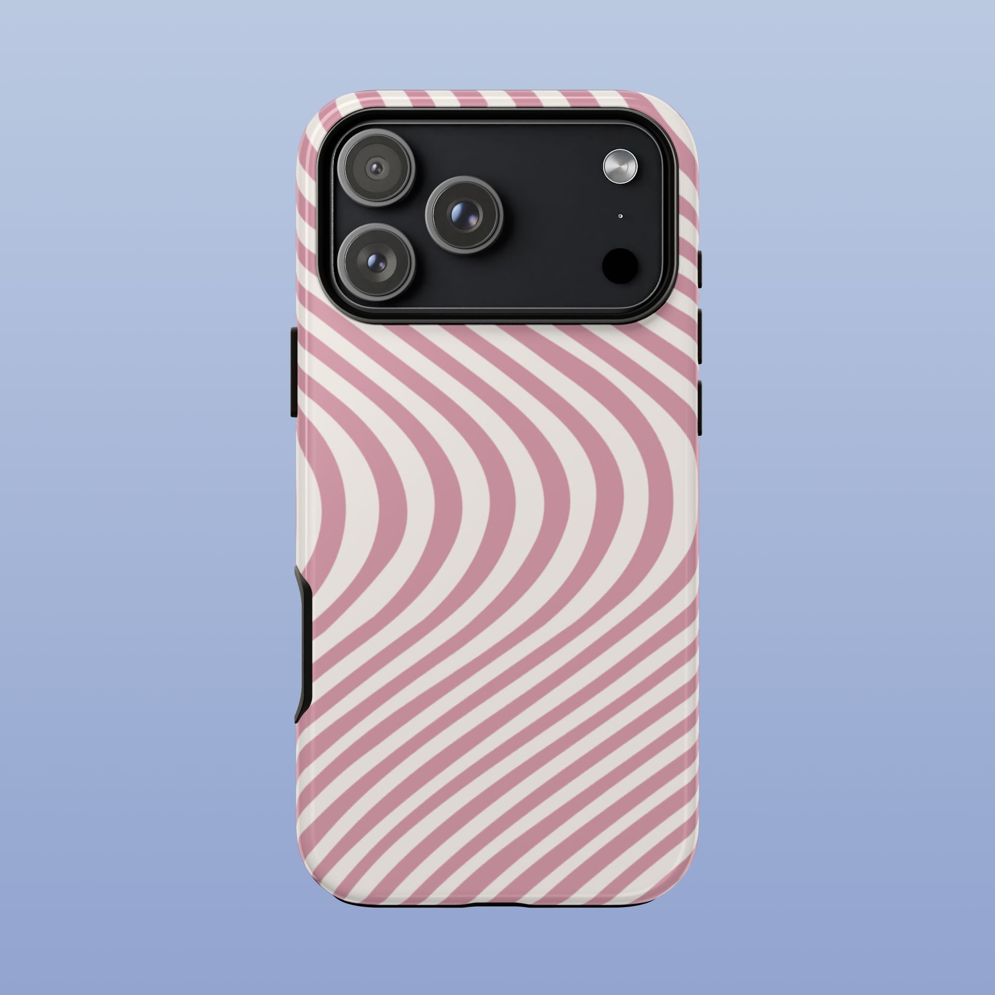 Wavy Lines - Glossy iPhone Case - Soft Pink - Abstract Minimal