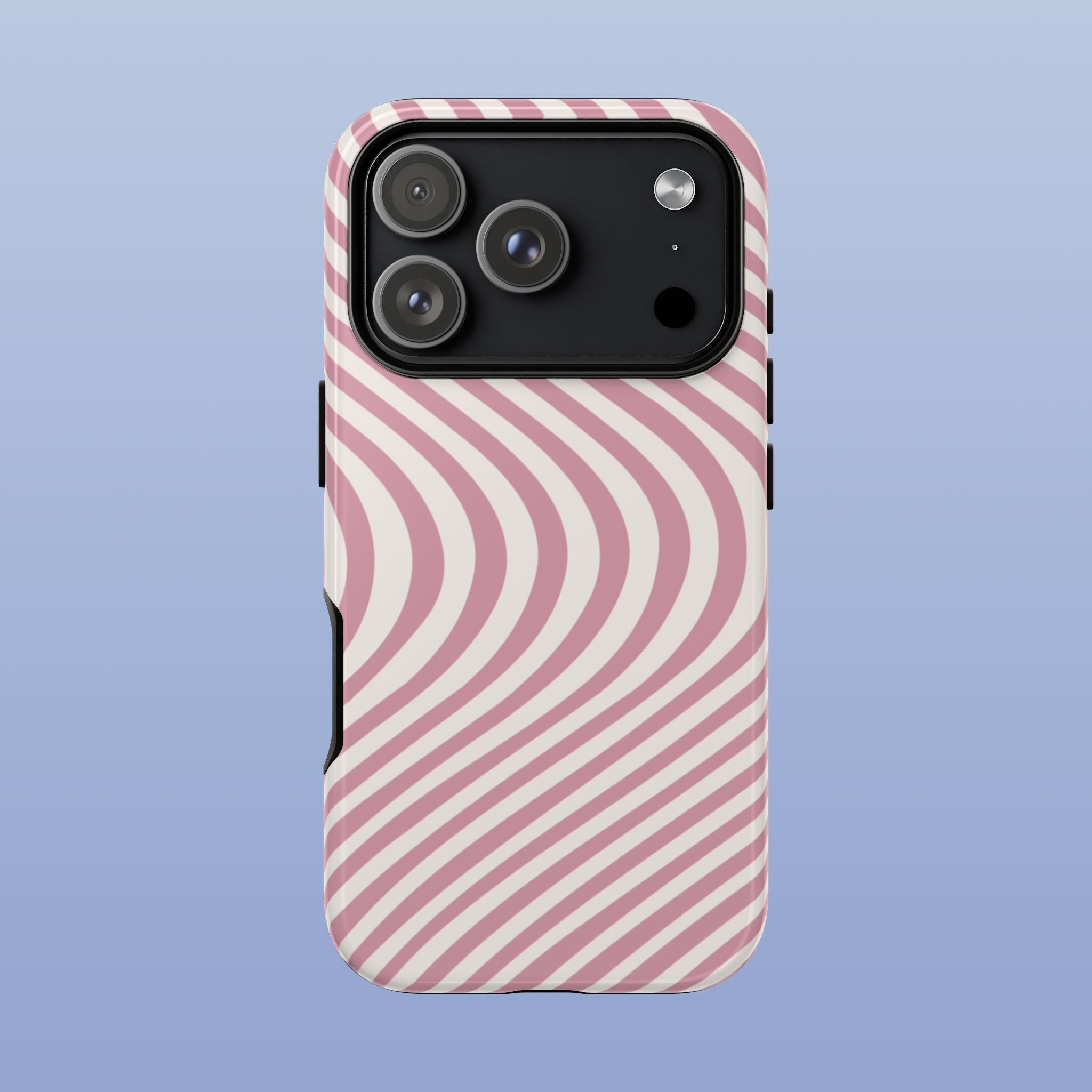 Wavy Lines - Glossy iPhone Case - Soft Pink - Abstract Minimal