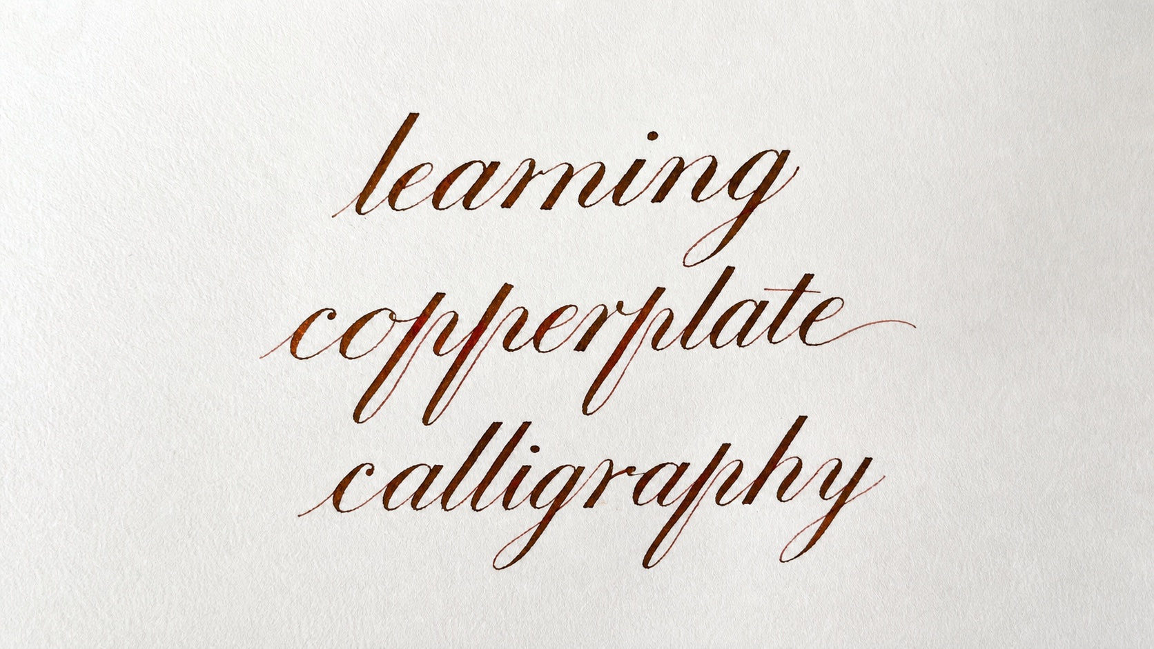 Artful Hand Studio Copperplate calligraphy — learning practice