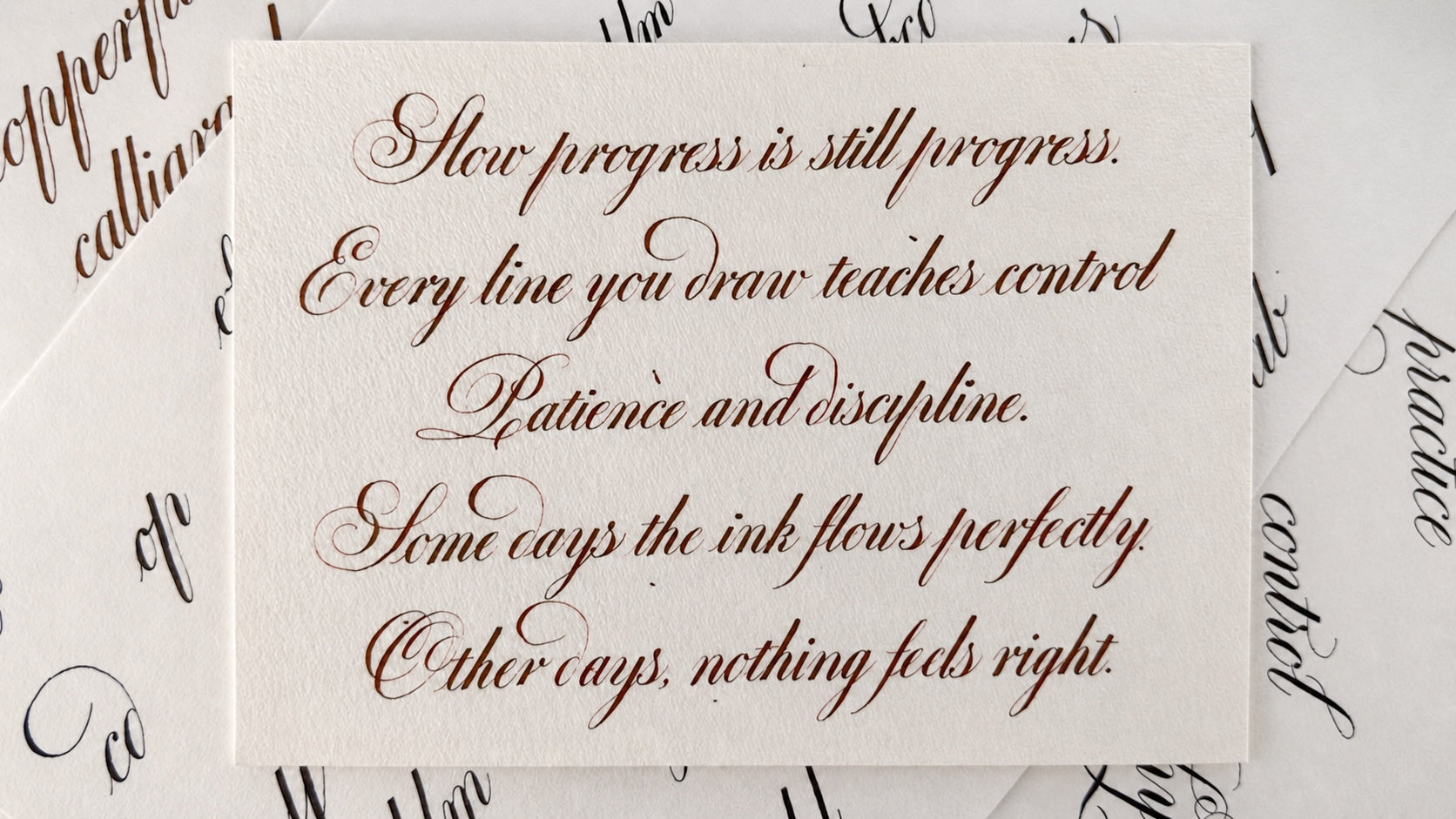 Artful Hand Studio Copperplate calligraphy — steady practice