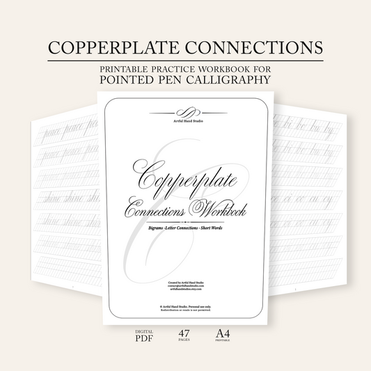 Copperplate connections bigrams and short words workbook cover image
