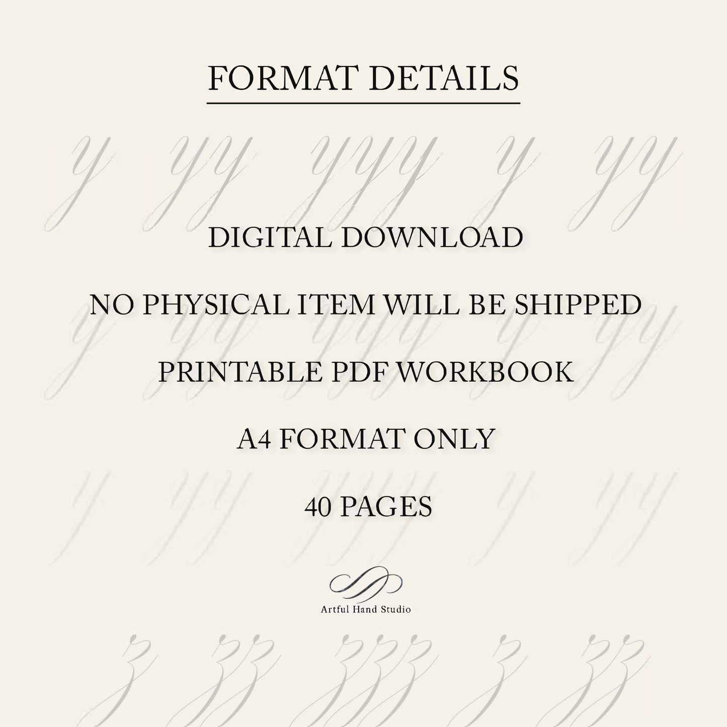Lowercase Copperplate letter builder workbook format details
