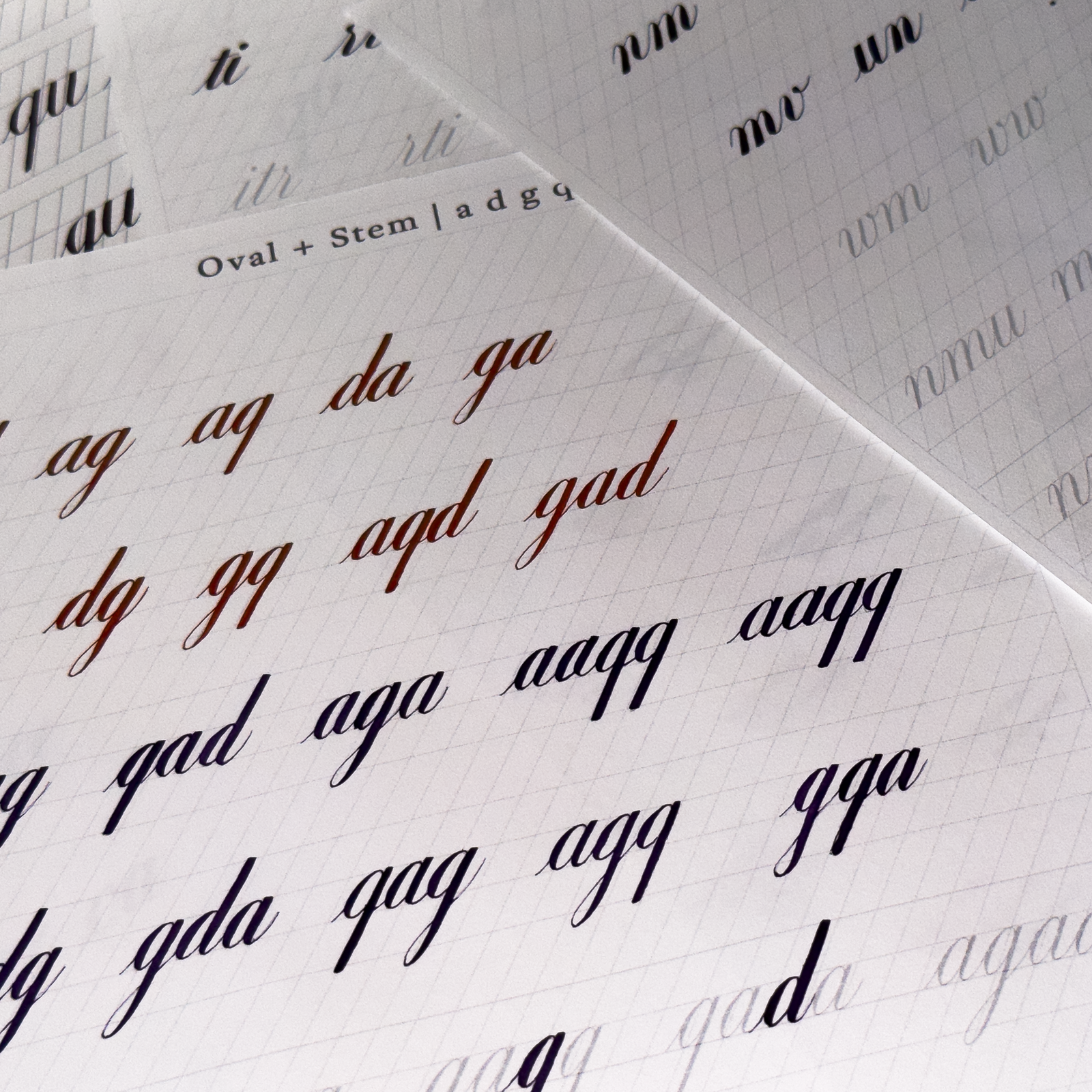 Coloured Ink and Oval Practice — photo 1