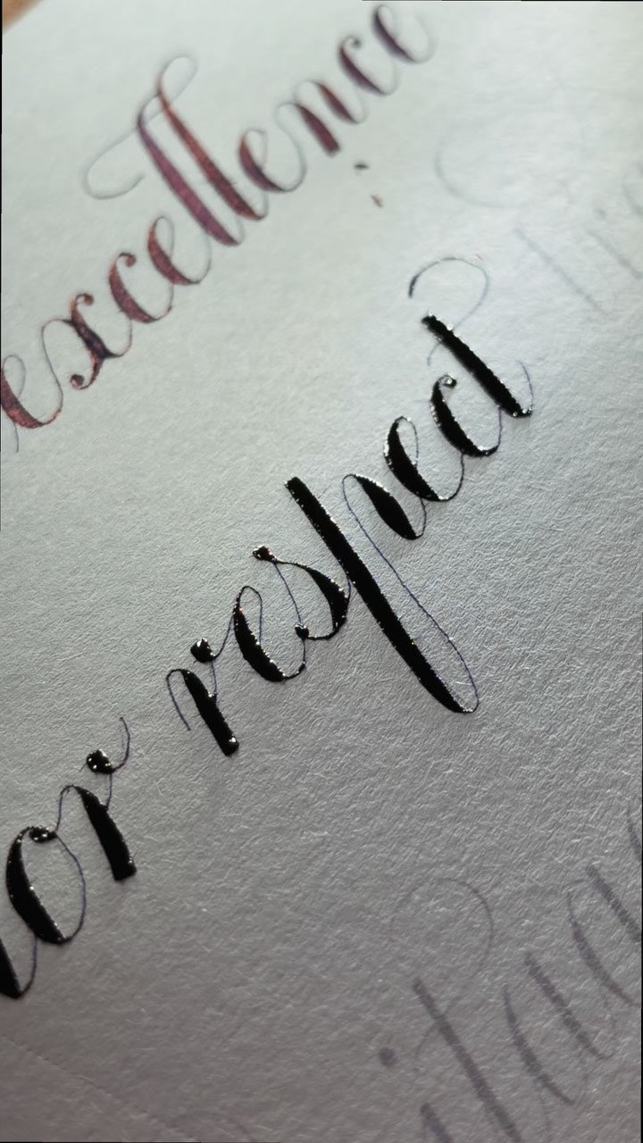 Respect × Copperplate practice