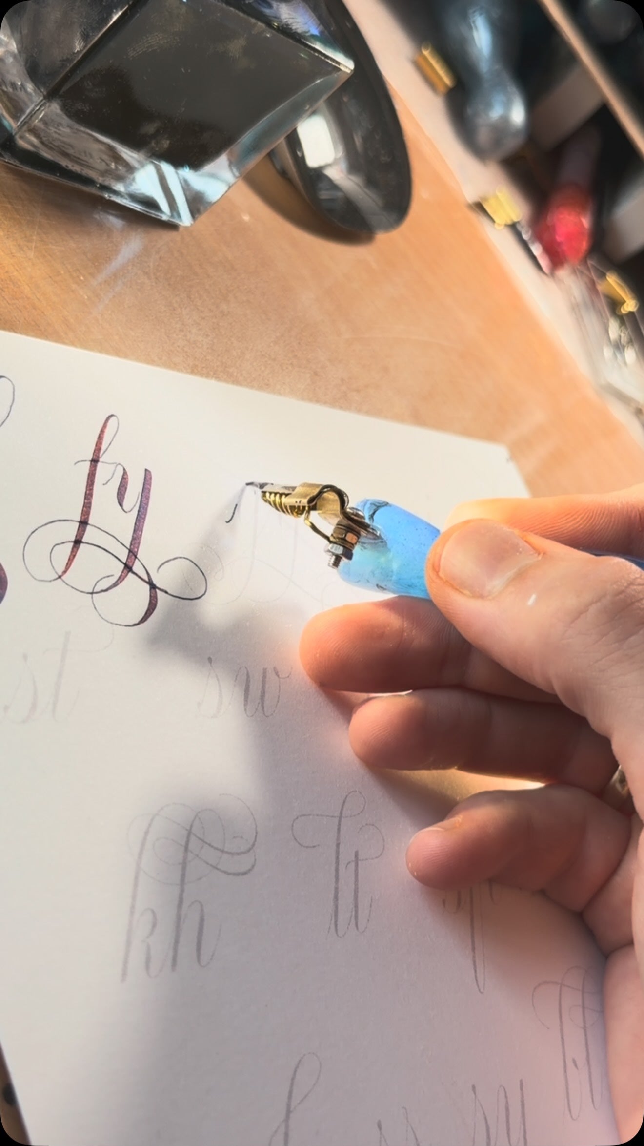 “gy” — Copperplate calligraphy practice